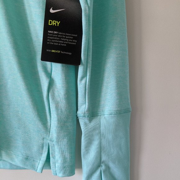 Nike Dry Fit Long Sleeve Mint Soft Top NEW!! - Picture 5 of 6